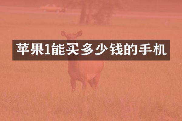 苹果1能买多少钱的手机