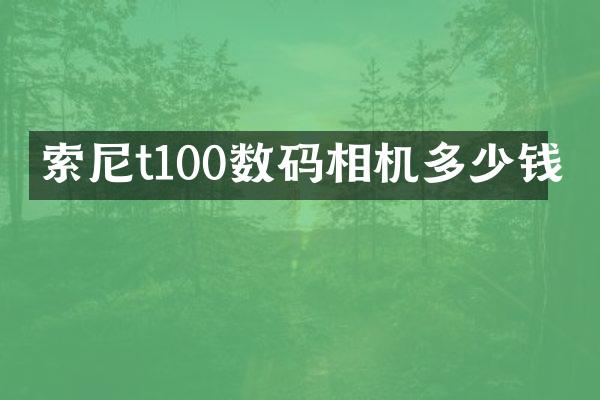 t100数码相机多少钱