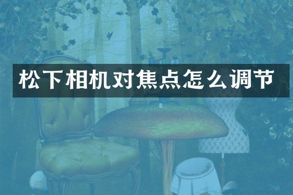 相机对焦点怎么调节