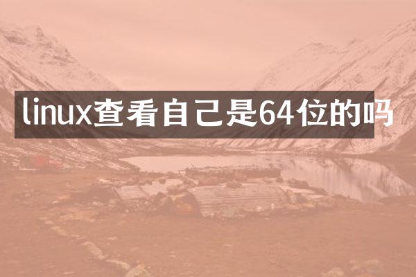 linux查看自己是64位的吗