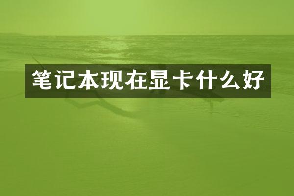 笔记本现在显卡什么好
