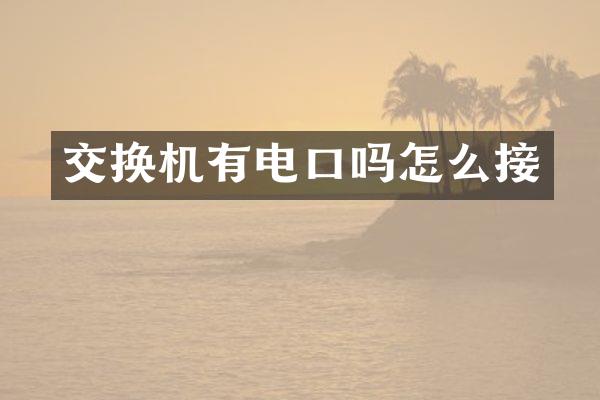 交换机有电口吗怎么接