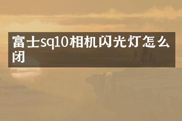 富士sq10相机闪光灯怎么关闭