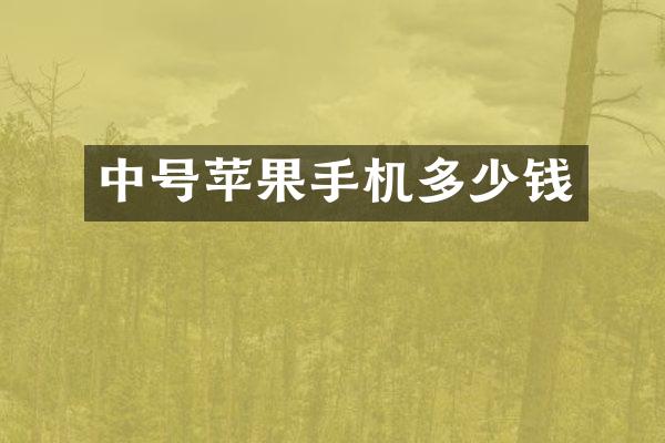 中号苹果手机多少钱