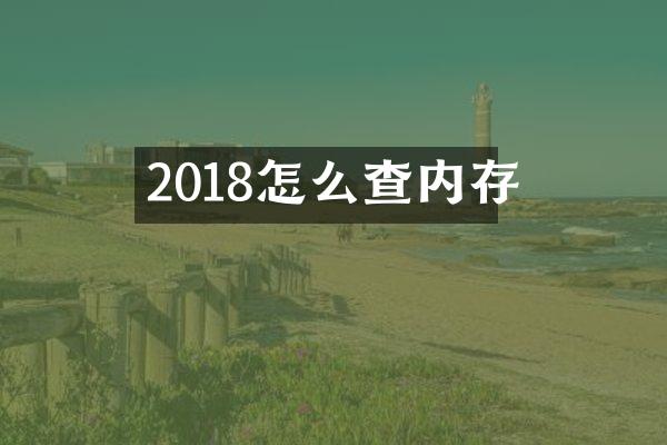 2018怎么查内存