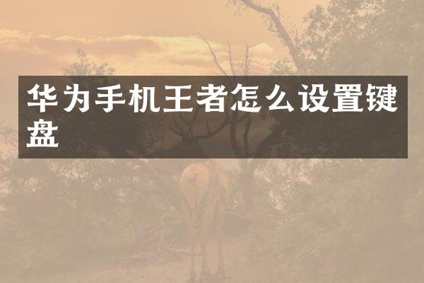华为手机王者怎么设置键盘