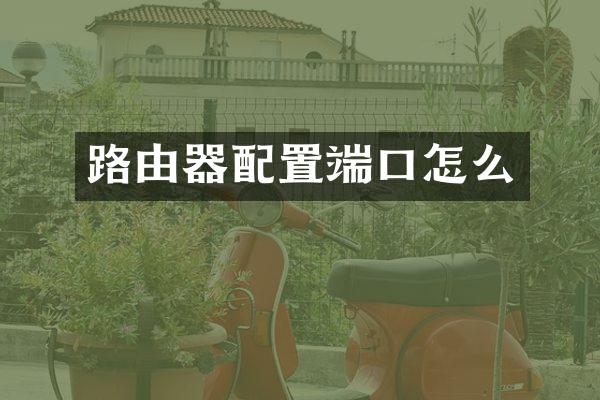 路由器配置端口怎么