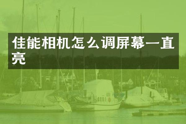 佳能相机怎么调屏幕一直亮
