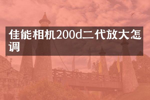 佳能相机200d二代放大怎么调