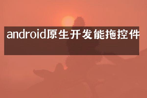 android原生开发能拖控件吗