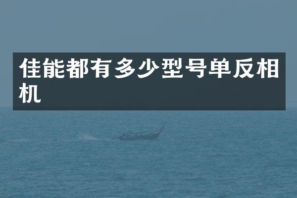 佳能都有多少型号单反相机