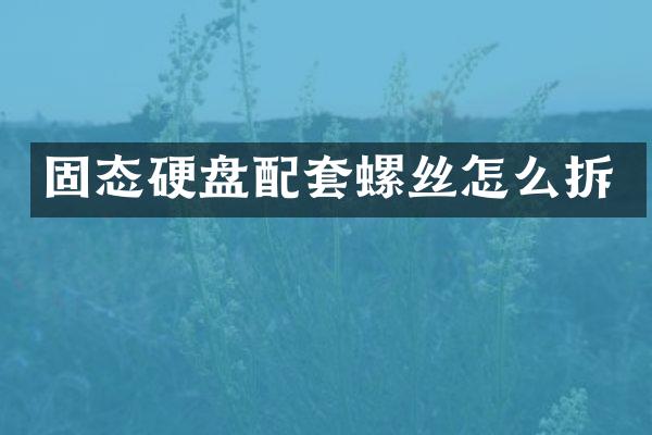 固态硬盘配套螺丝怎么拆