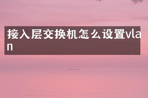 接入层交换机怎么设置vlan