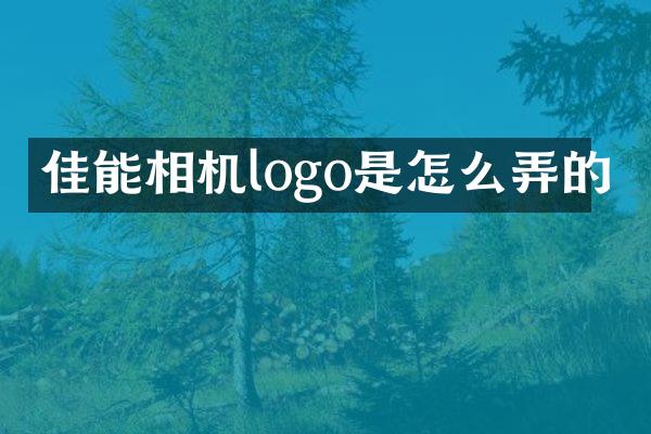 佳能相机logo是怎么弄的