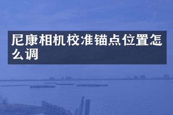 尼康相机校准锚点位置怎么调