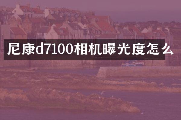 尼康d7100相机曝光度怎么