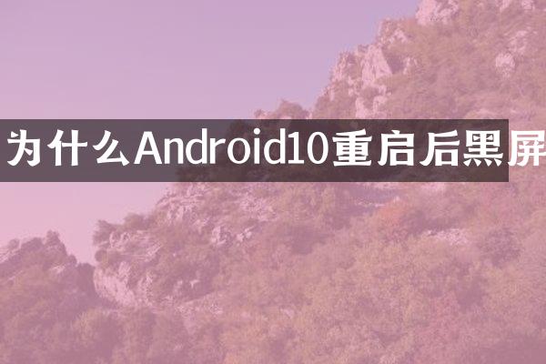 为什么Android10重启后黑屏