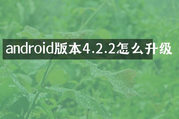 androi本4.2.2怎么升级