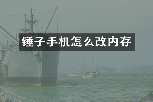 锤子手机怎么改内存