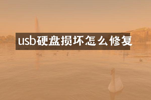usb硬盘损坏怎么修复
