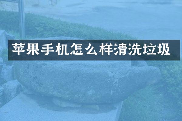 苹果手机怎么样清洗垃圾