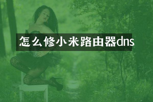 怎么修小米路由器dns