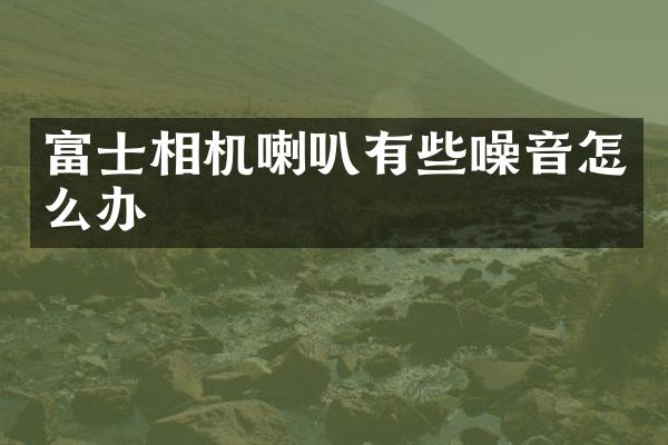 富士相机喇叭有些噪音怎么办