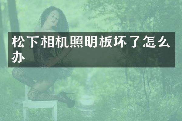 相机照明板坏了怎么办