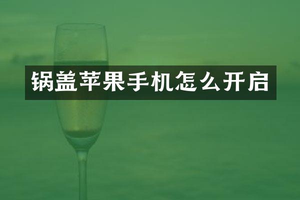 锅盖苹果手机怎么开启