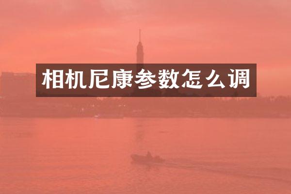 相机尼康参数怎么调