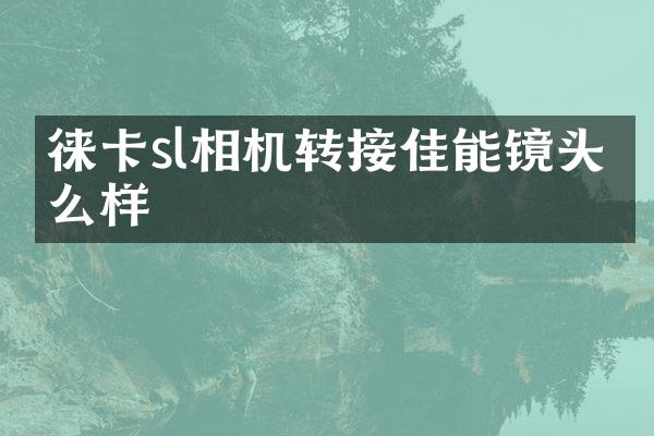 徕卡sl相机转接佳能镜头怎么样
