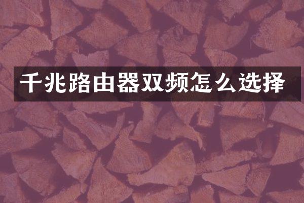 千兆路由器双频怎么选择