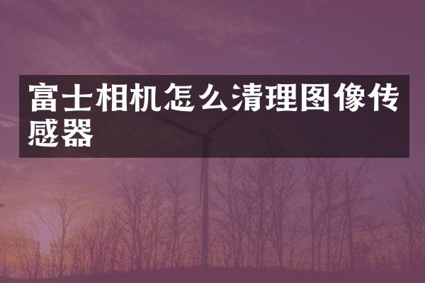 富士相机怎么清理图像传感器