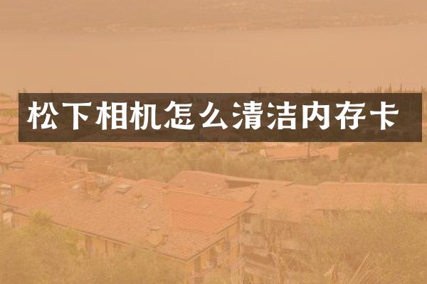 相机怎么清洁内存卡