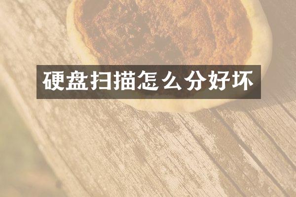 硬盘扫描怎么分好坏