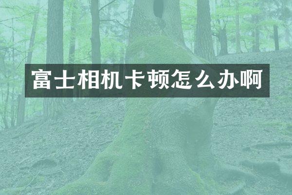 富士相机卡顿怎么办啊