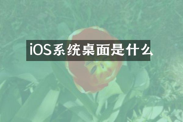 iOS系统桌面是什么