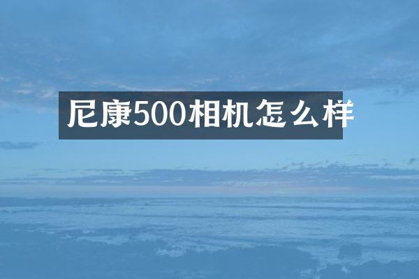 尼康500相机怎么样