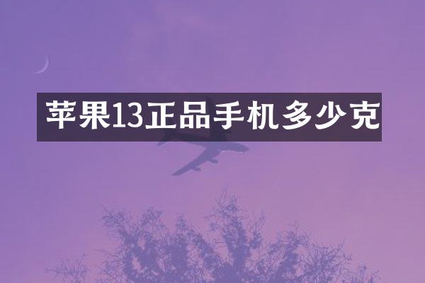苹果13正品手机多少克