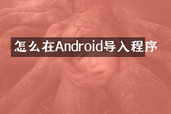 怎么在Android导入程序
