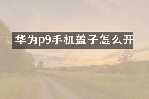 华为p9手机盖子怎么开