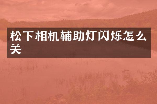 相机辅助灯闪烁怎么关