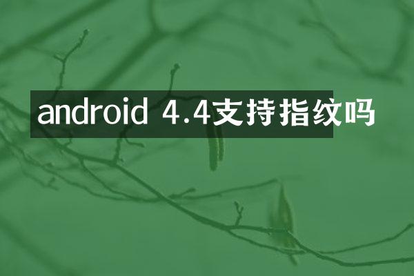 android 4.4支持指纹吗