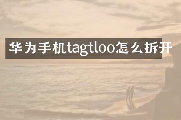 华为手机tagtloo怎么拆开