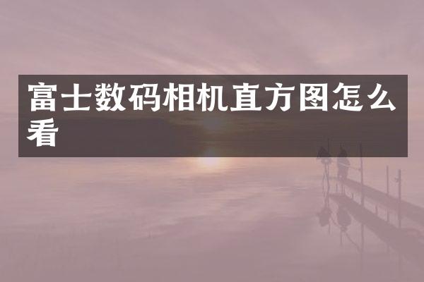 富士数码相机直方图怎么看