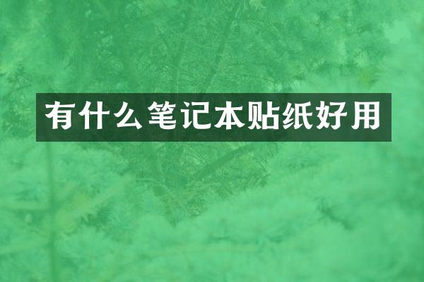 有什么笔记本贴纸好用