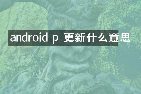 android p 更新什么意思