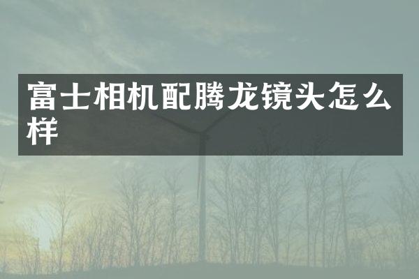 富士相机配腾龙镜头怎么样