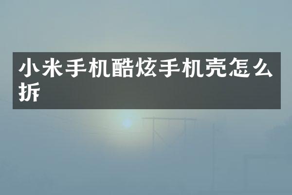 小米手机酷炫手机壳怎么拆