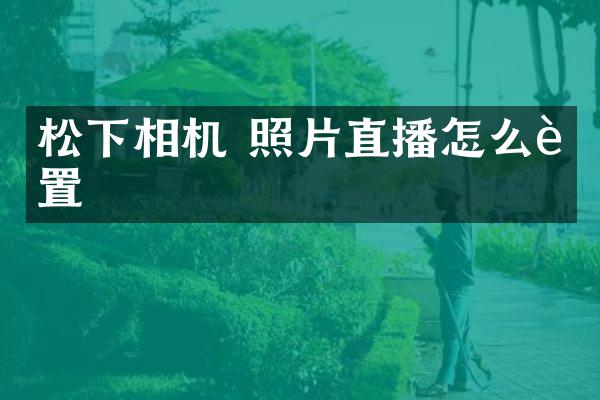 相机 照片直播怎么设置